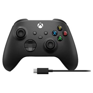 Control inalambrico Xbox One X y S Carbon Negro + Cable USB para PC